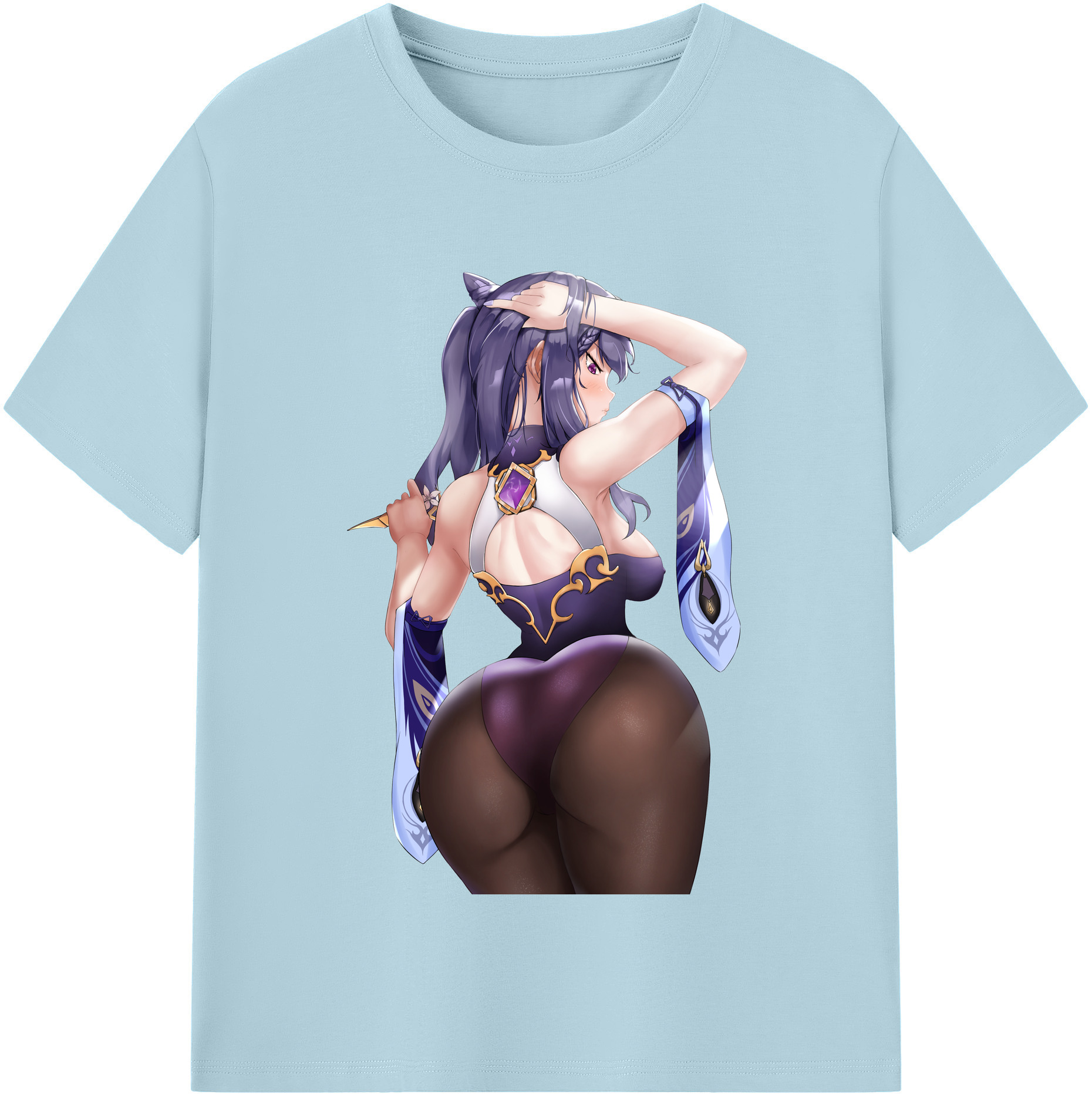 げんし神 刻晴 こくせい genshin Kokusei 綿100％半袖Tシャツ（フロントプリント）